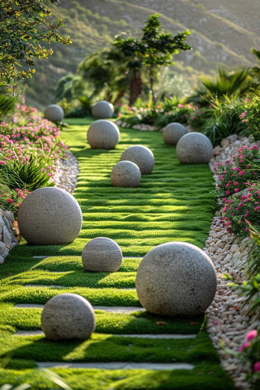 7. Concrete Garden Sphere Decor - photo 3