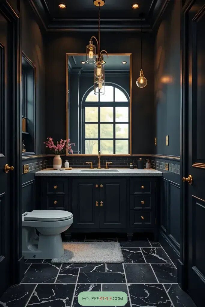 4. Dark and Dramatic Ensuite Color Palettes