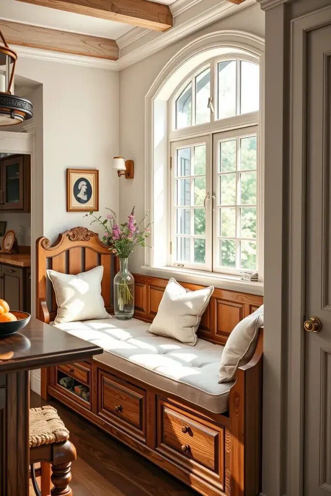 Carved-Back Benches for Built-In Seating - photo 2