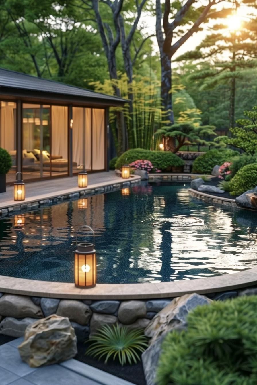 5. Zen-Inspired Pool Waterscape Ideas - photo 2