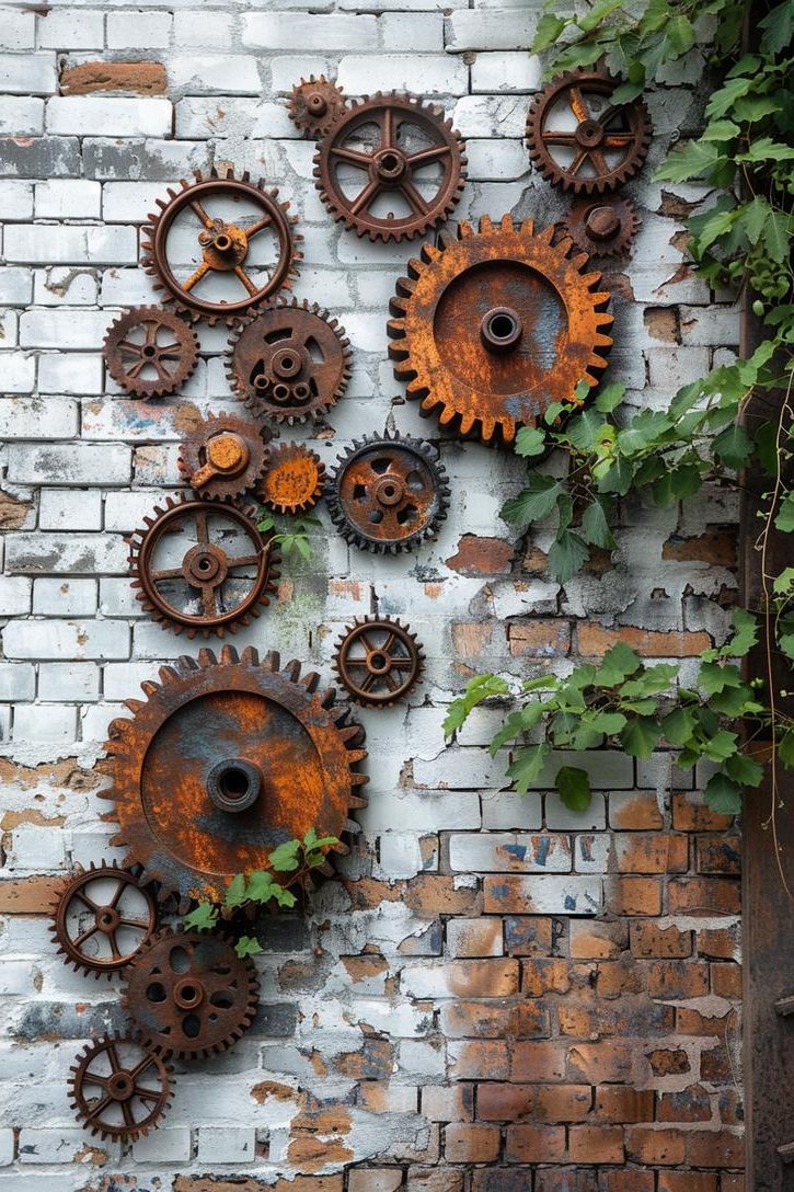 3. Steampunk Gear Wall Art