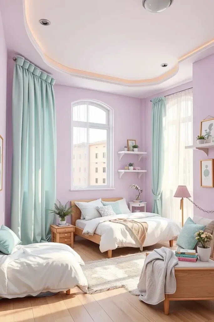 Lavender and Mint Pastel Bedroom Ideas