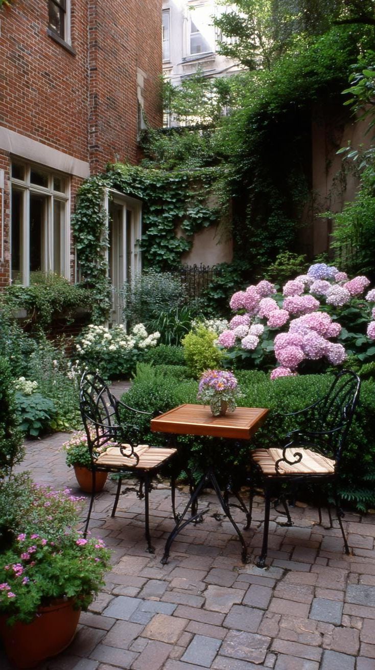 7. English Flowers Filling a Patio Oasis - photo 2