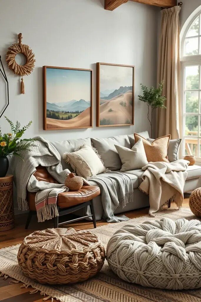 Arranging blankets and pillows just right for comfort