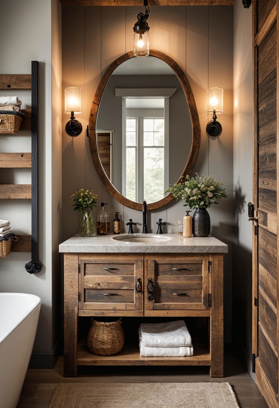 2. Rustic Barnwood Vanity Inspiration - photo 2