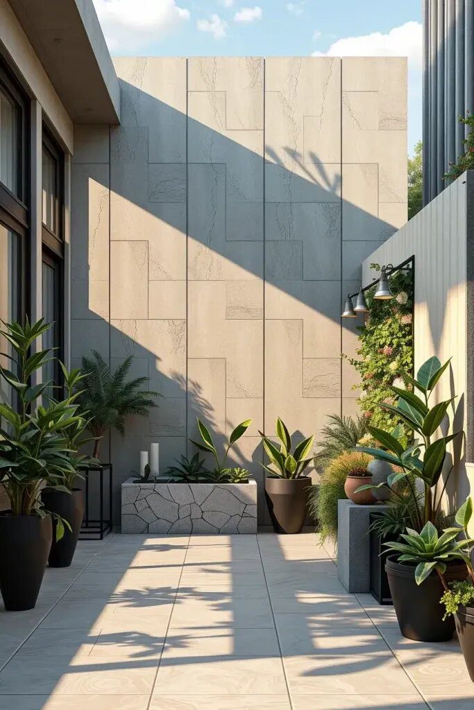 Textured Walls With 3D Panel Details