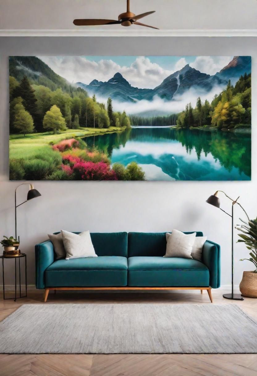 11. Calming Landscape Mural Idea