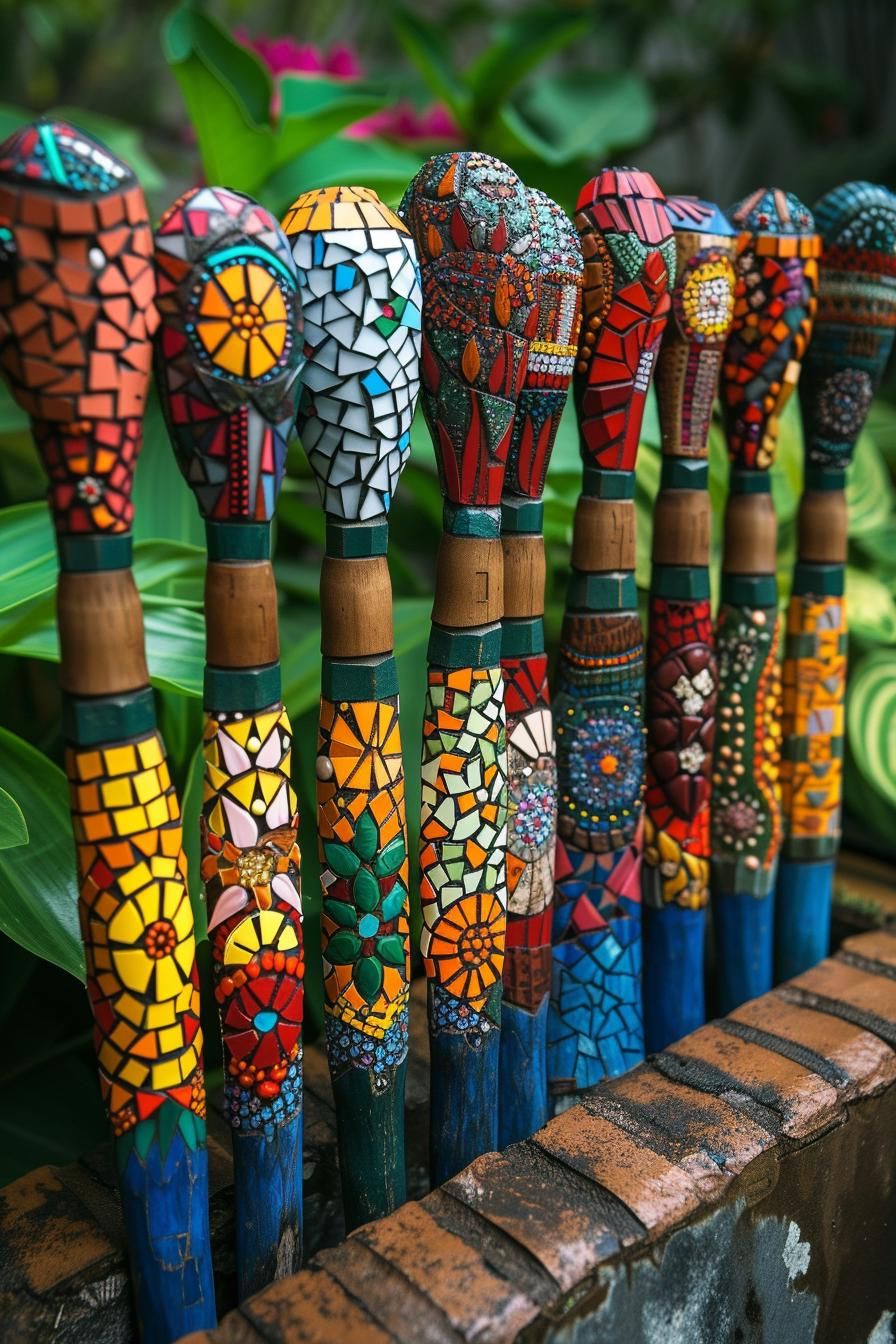 33. Mosaic Garden Tool Ideas - photo 3