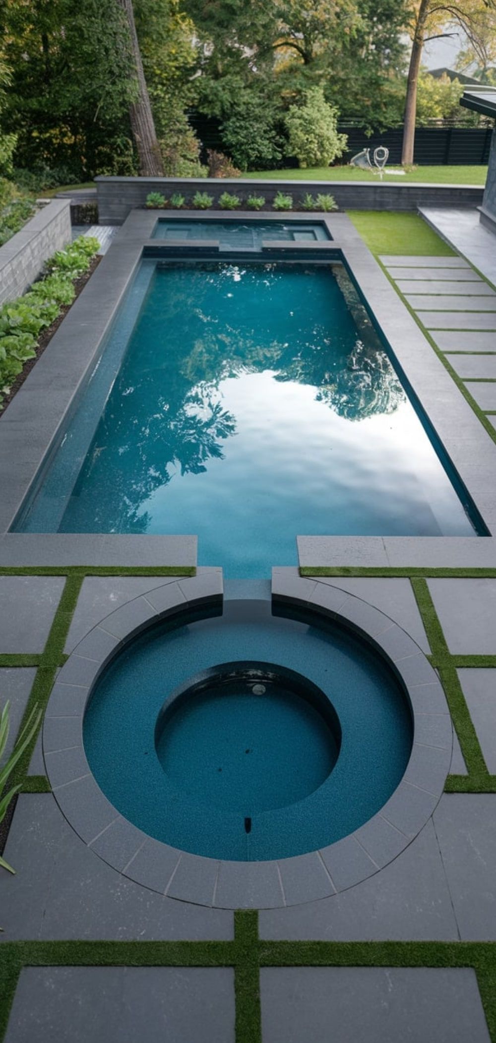 3. Sleek Geometric Pool Designs