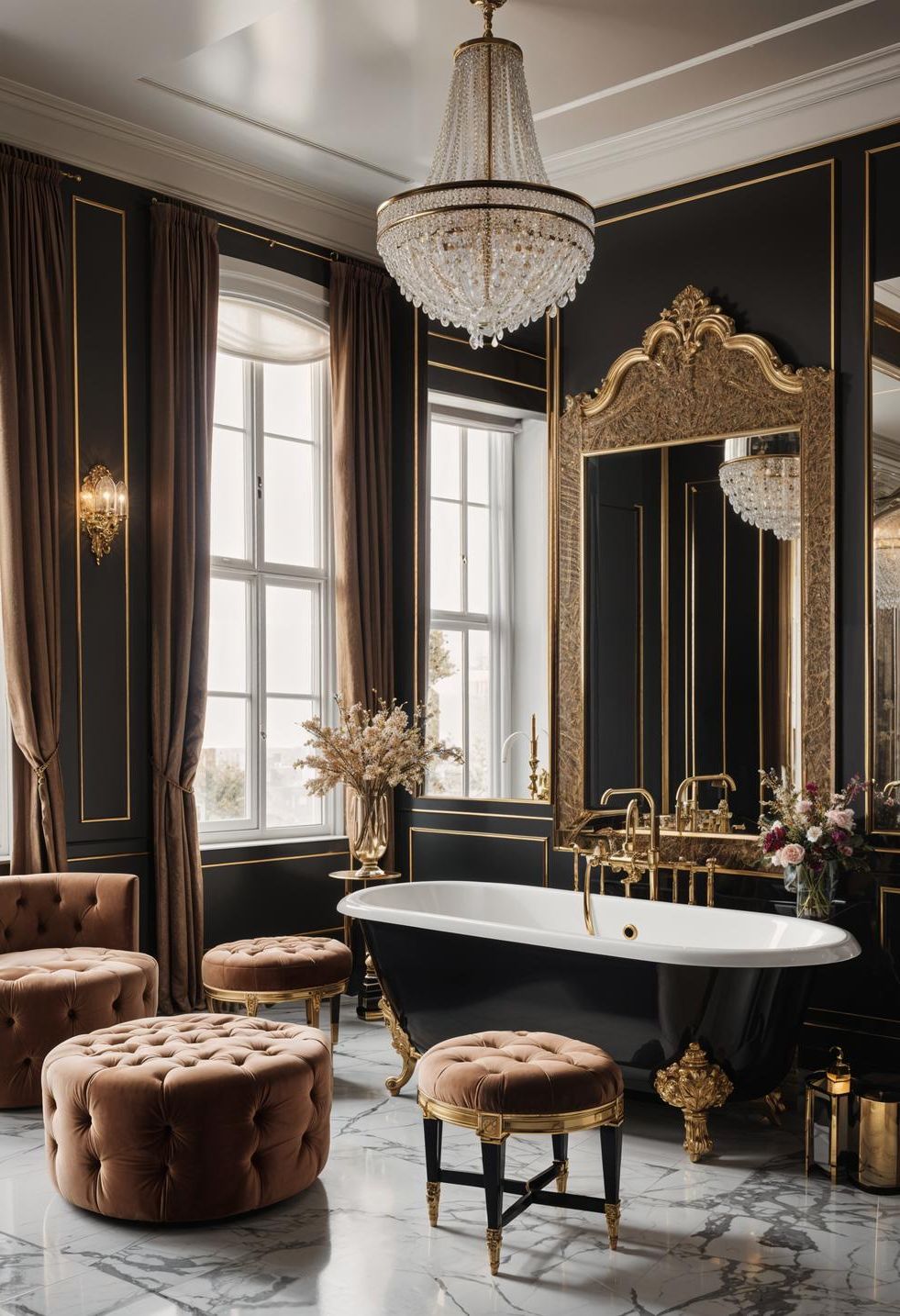 21. Star-Studded Luxe Bathroom Decor