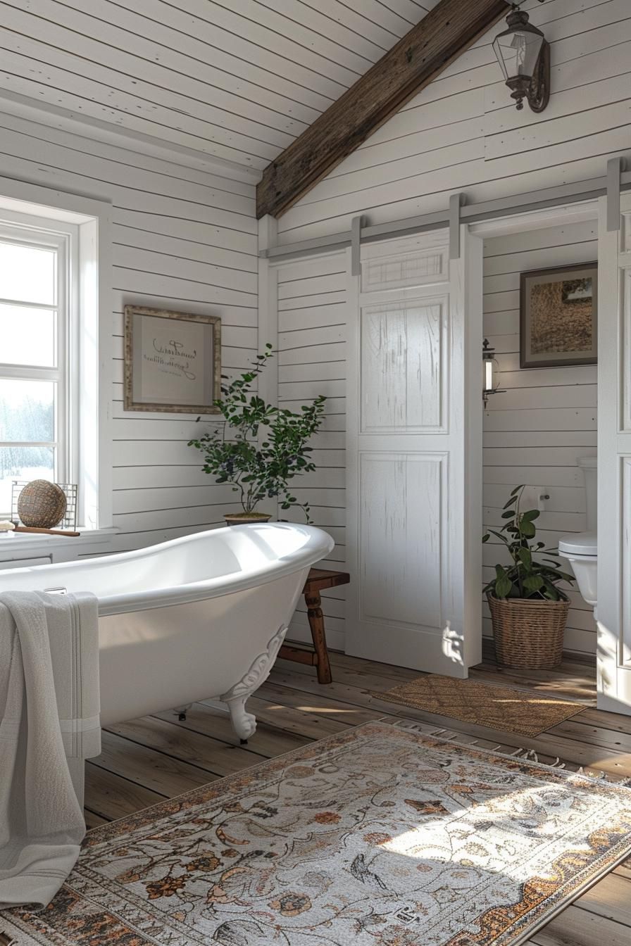 7. Rustic Bathroom Retreat Revival
