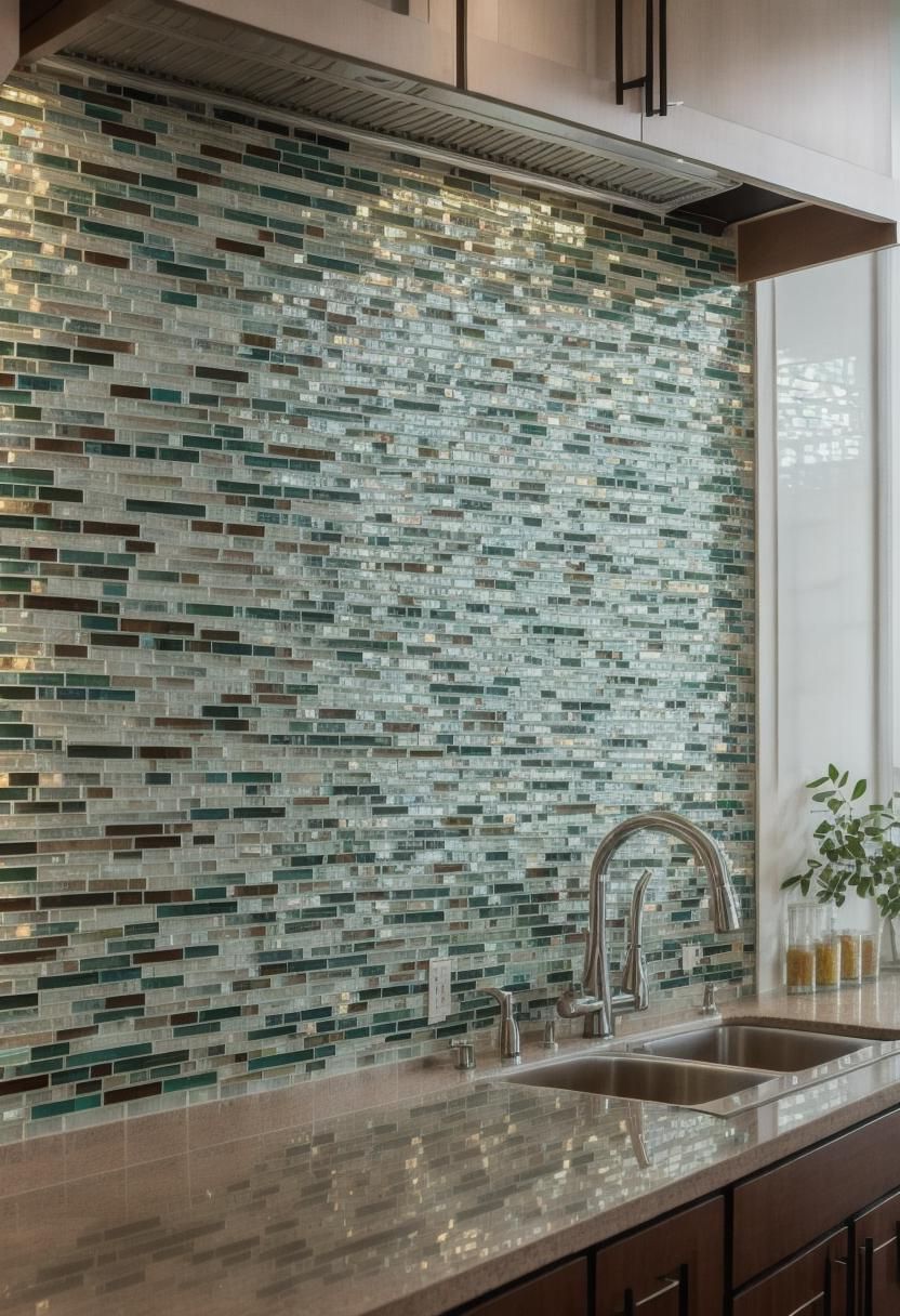 7. Vibrant Glass Mosaic Backsplashes - photo 3
