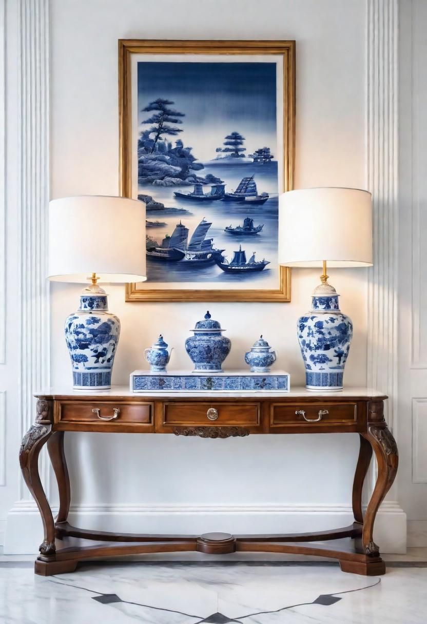 8. Blue & White Porcelain Display - photo 2