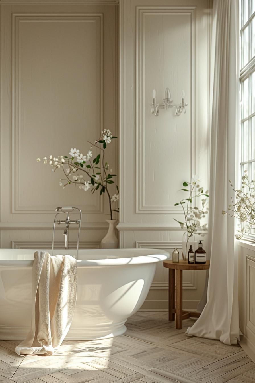 7. Creamy Vanilla Bathroom Color Ideas - photo 2
