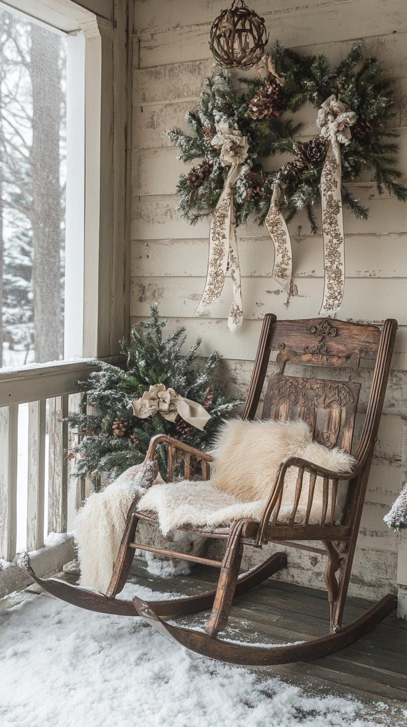 3. Vintage Sled Display with Faux Fur Accents - photo 3