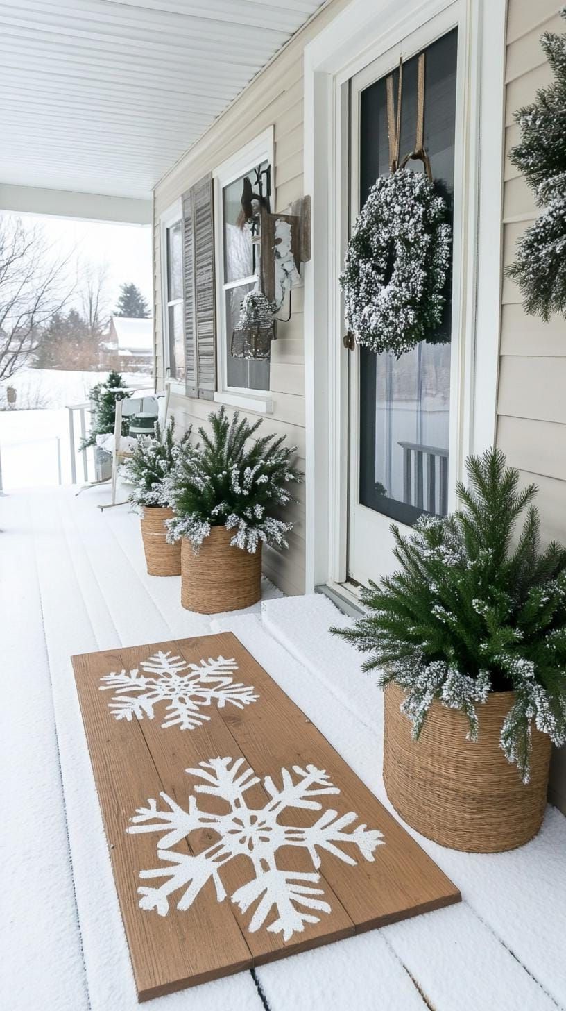 10. Snowflake Stencils for Wooden Welcome Signs - photo 2