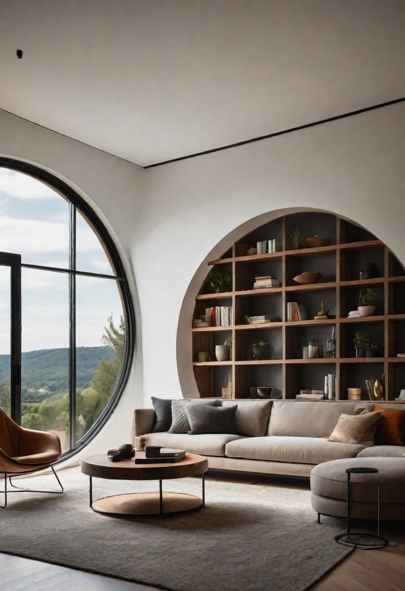 16. Round Window Shelving as a Stylish Accent - photo 2