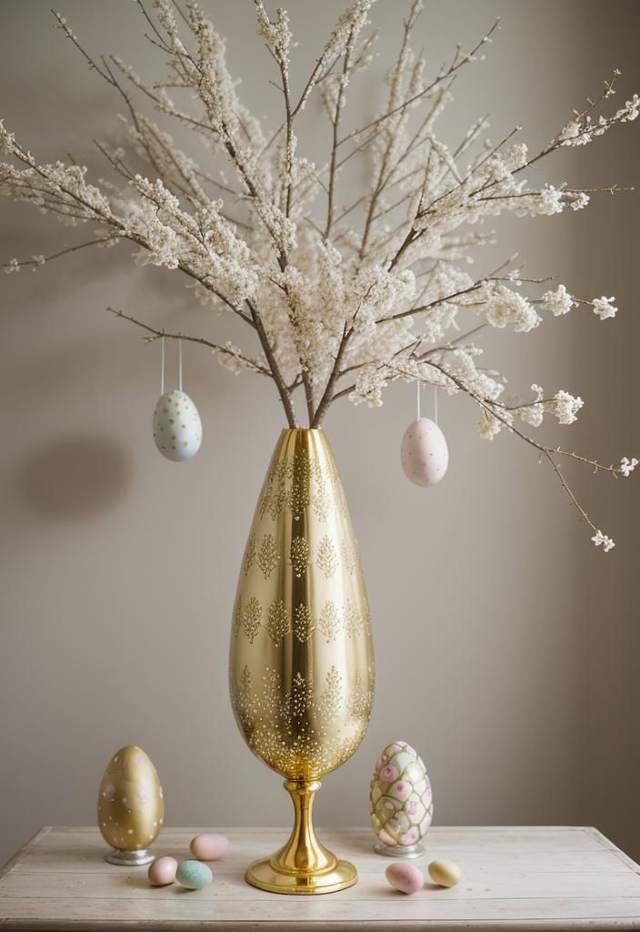 15. Hand-Painted Egg Tree Ideas