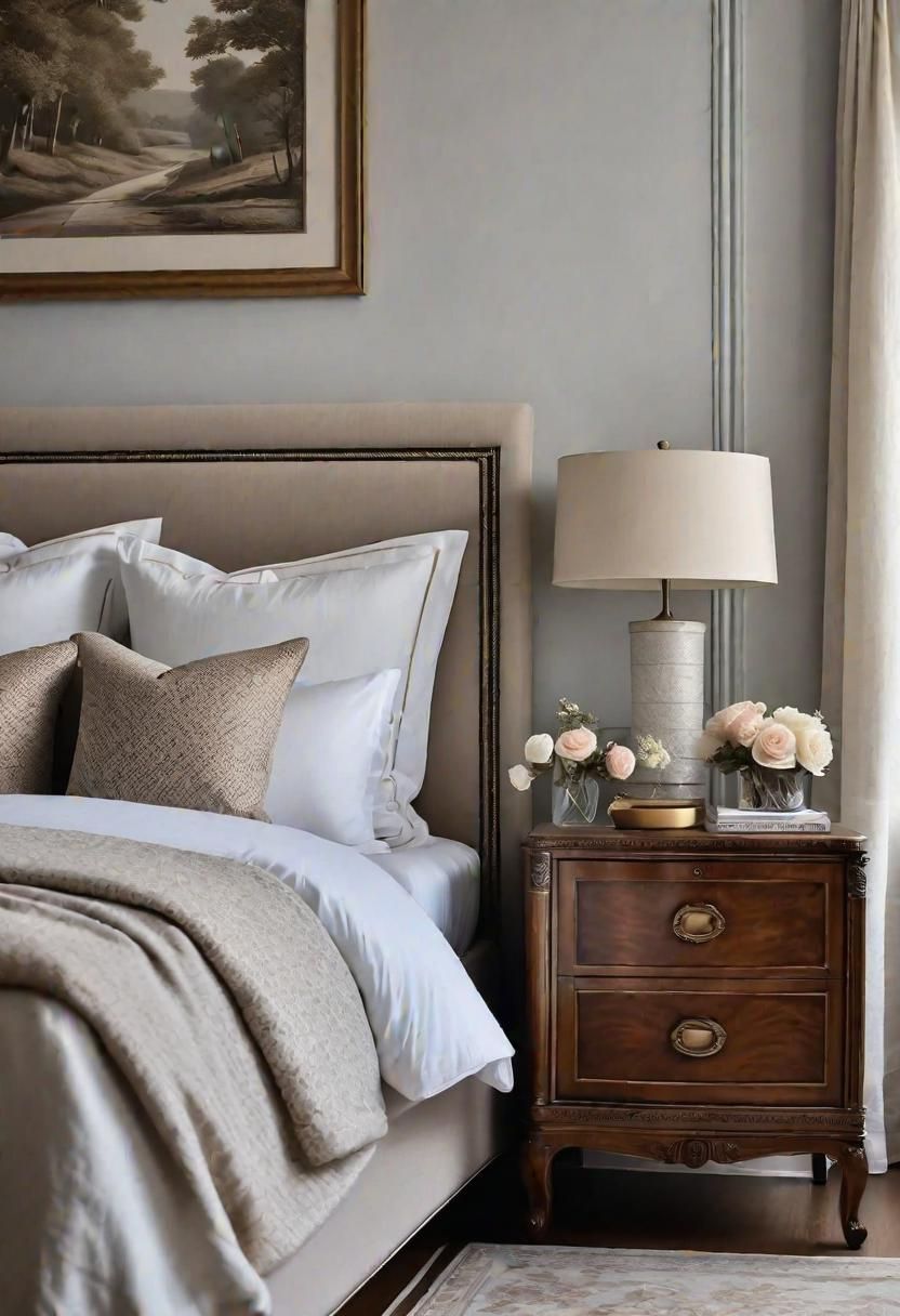 7. Vintage Neutral Bedroom Charm