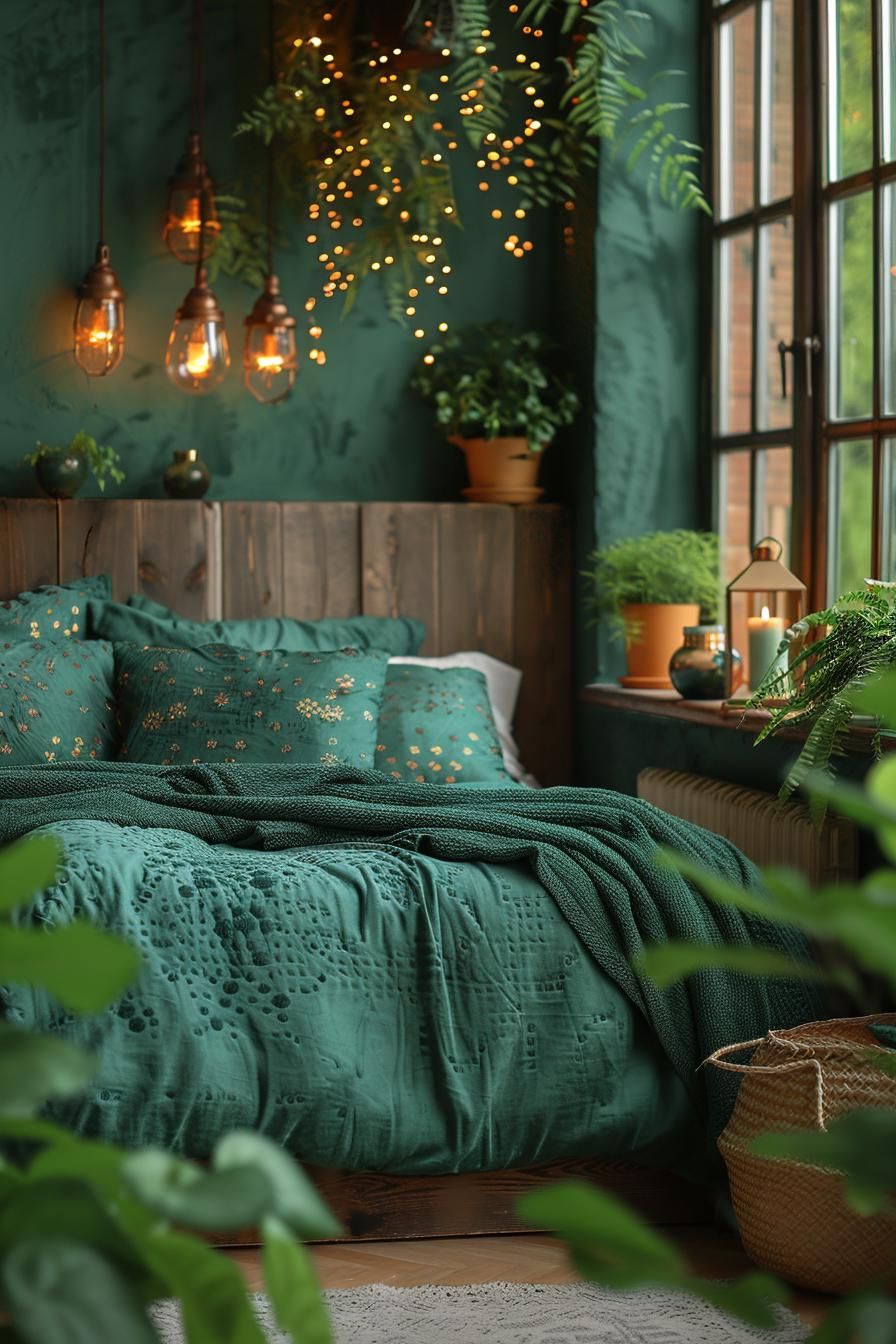 18. Luxe Forest Bedroom Decor