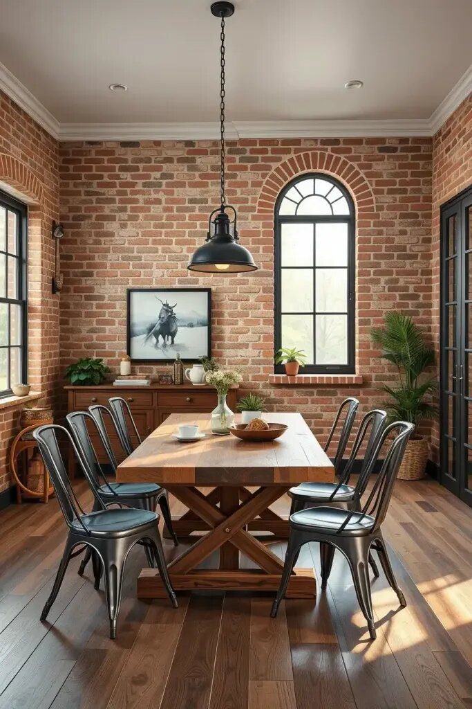 Industrial Accents in Farmhouse Dining Rooms - photo 2