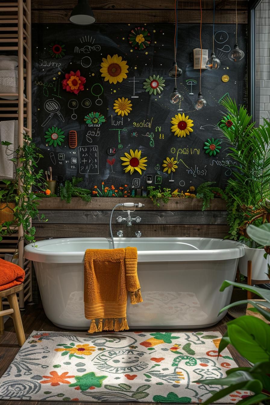 3. Interactive Chalkboard Wall Displays