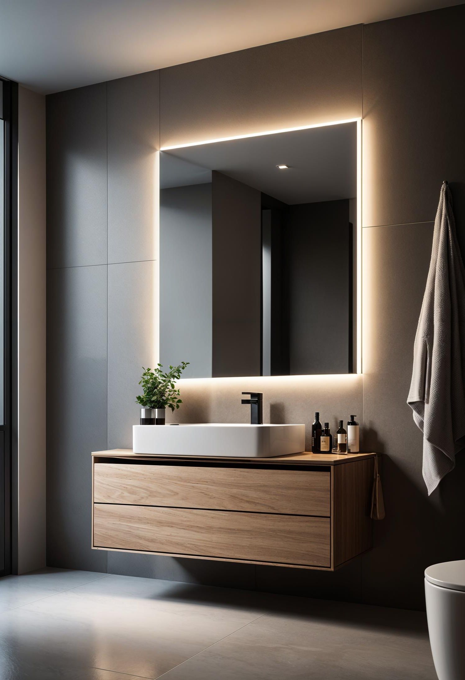 1. Sleek Floating Vanities with LED Lighting - photo 2