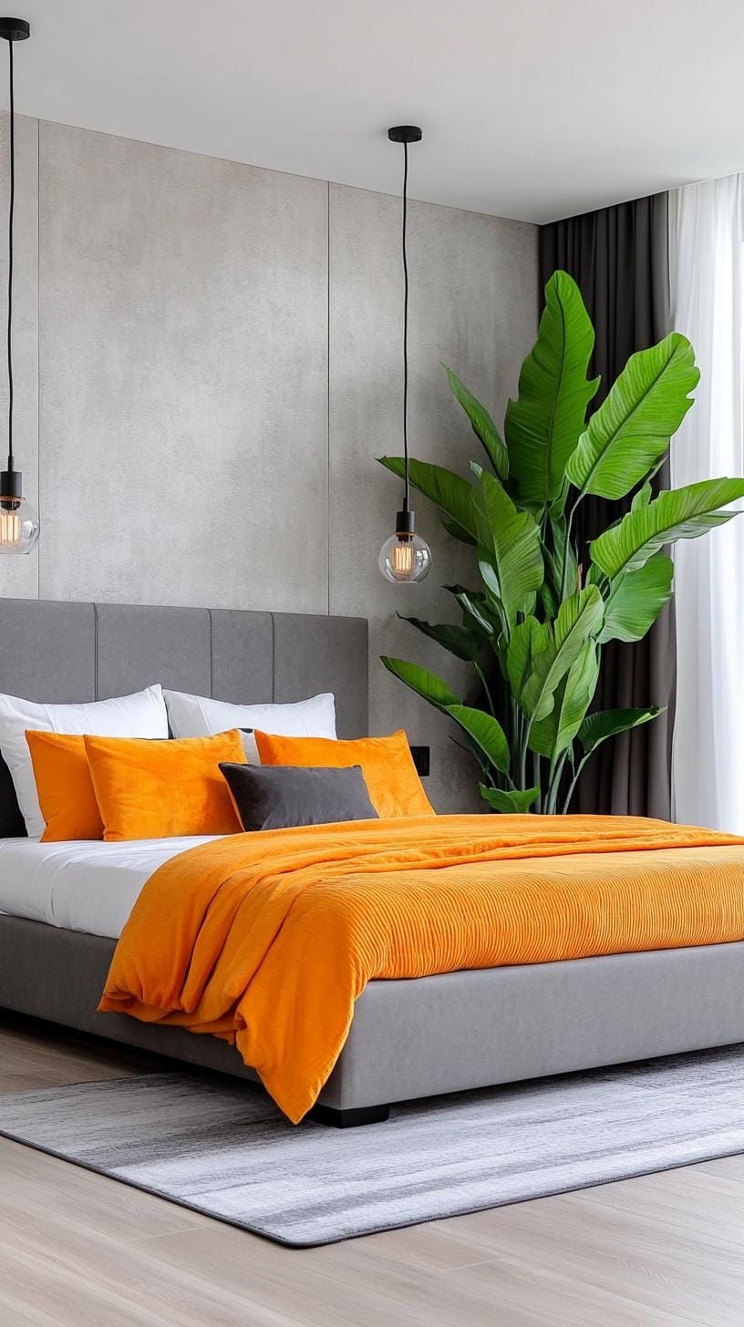 14. Bedside greenery with large leafy plants - photo 2