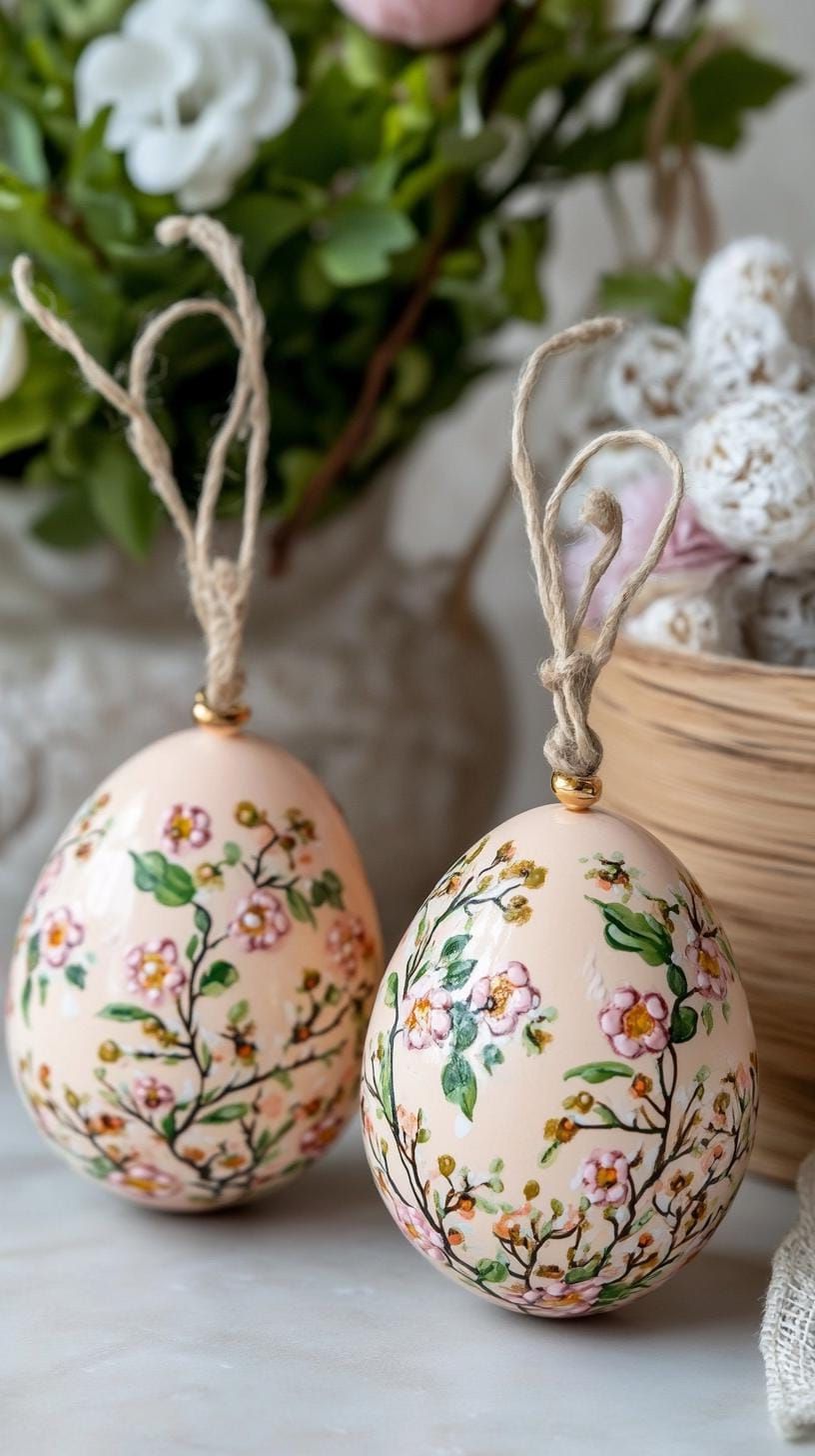 2. Vintage Botanical-Print Easter Eggs - photo 2