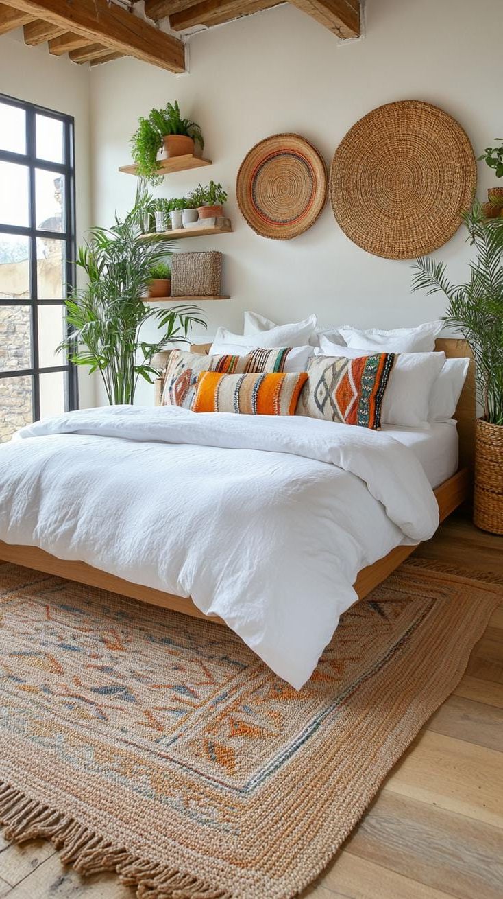 2. Boho style with woven hangings and greenery - photo 3