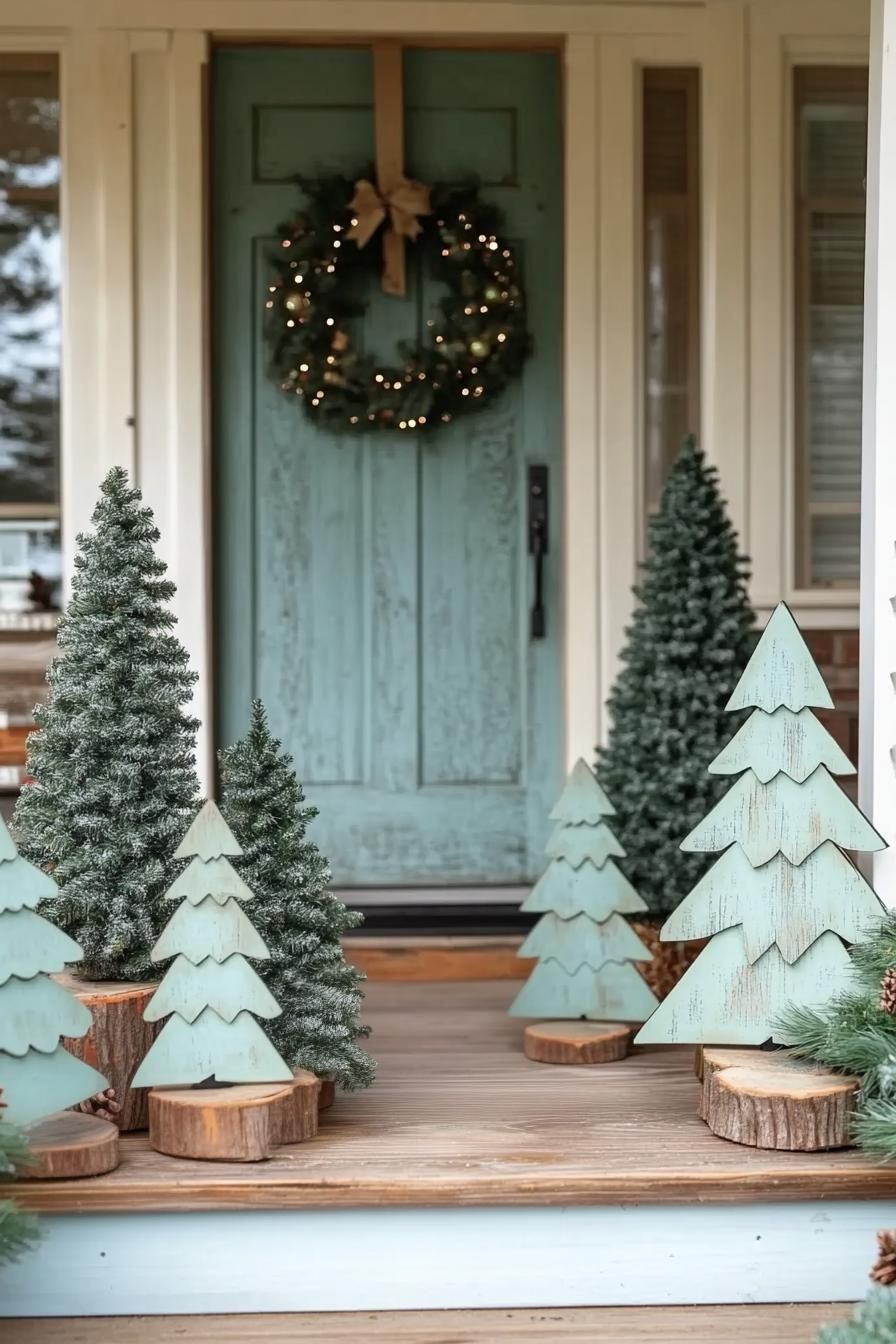 16. DIY Farmhouse Christmas Porch Look