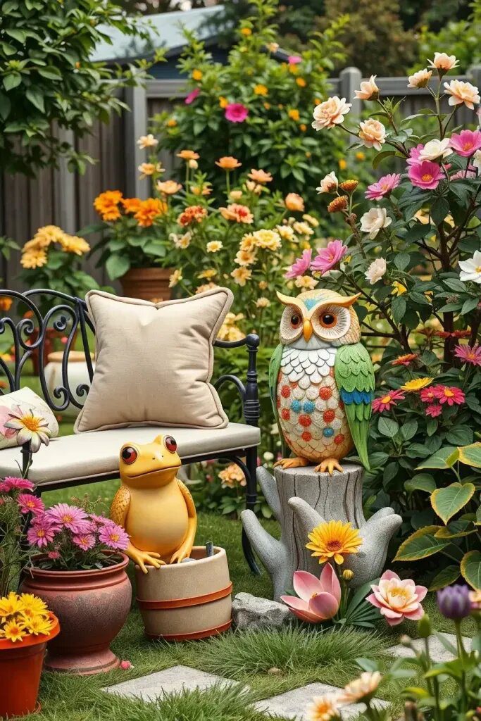 Playful Ceramic Figurines in Bright Colors - photo 2