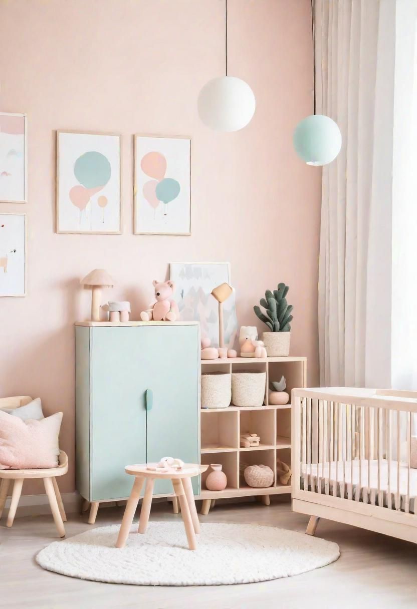 7. Pastel Montessori Play Corner