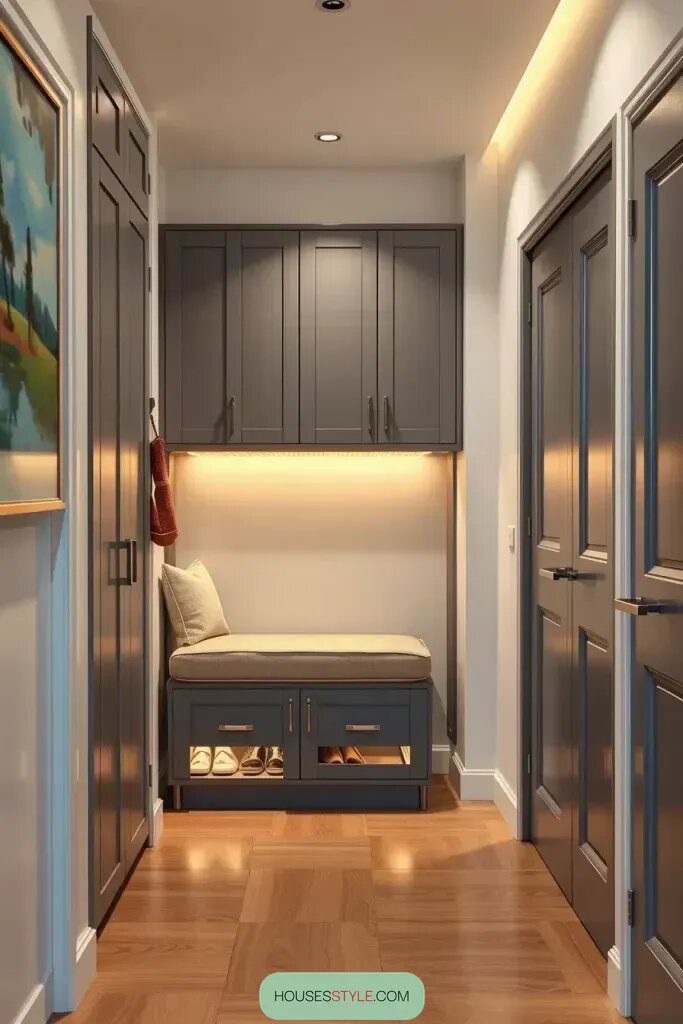 Hidden Shoe Cabinets For Modern Hallways - photo 2