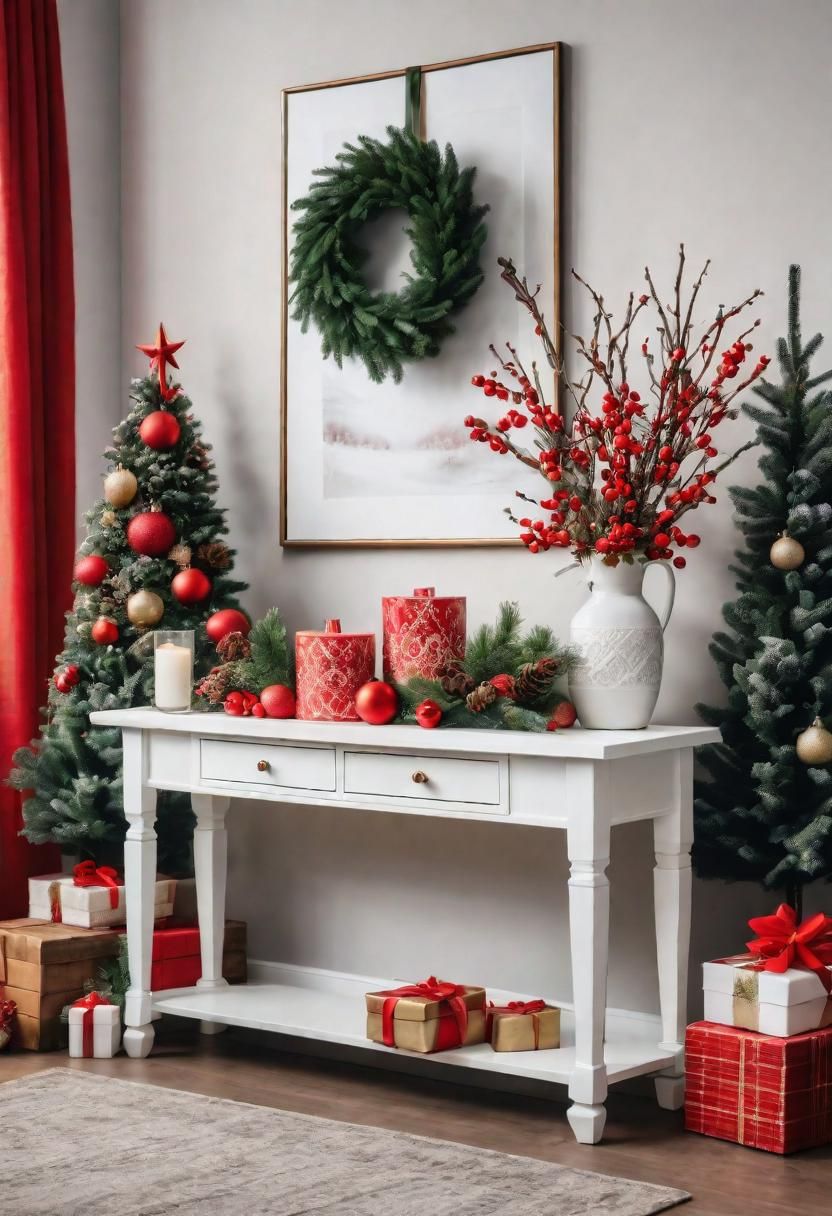 26. Seasonal Entrance Table Decor