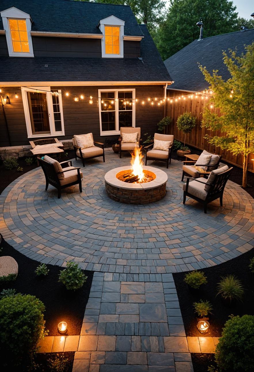 2. Round Fire Pit Paver Patios - photo 2