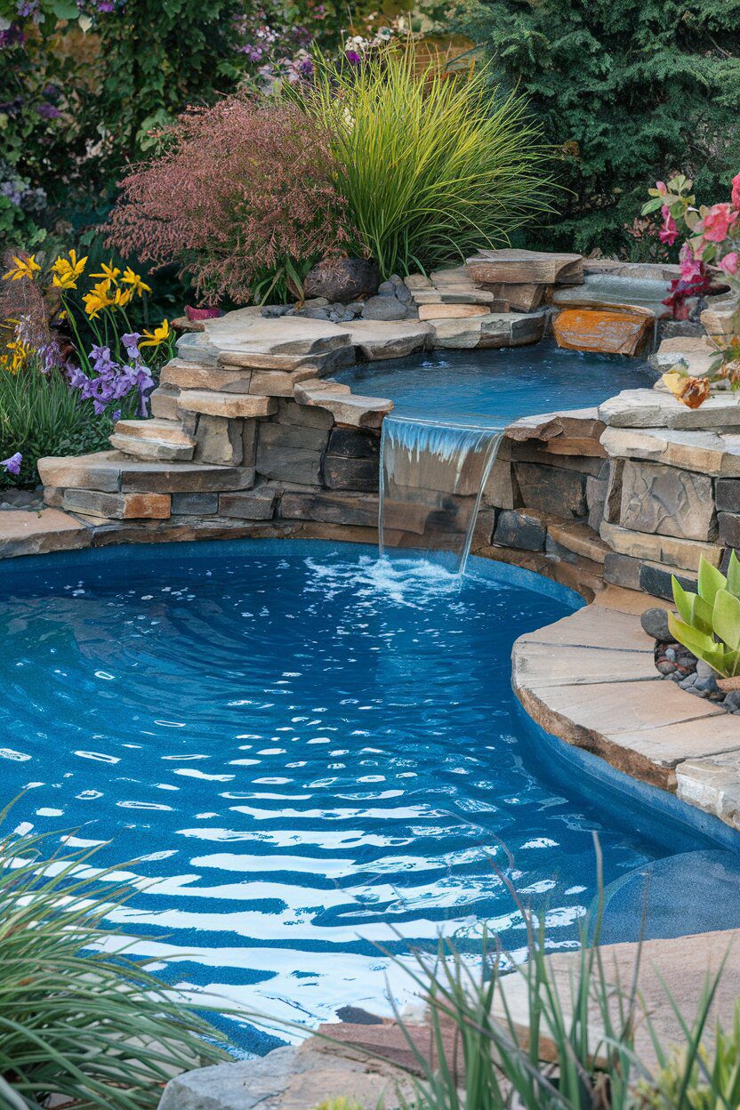 4. Vanishing-Edge Jacuzzi with Rockscape