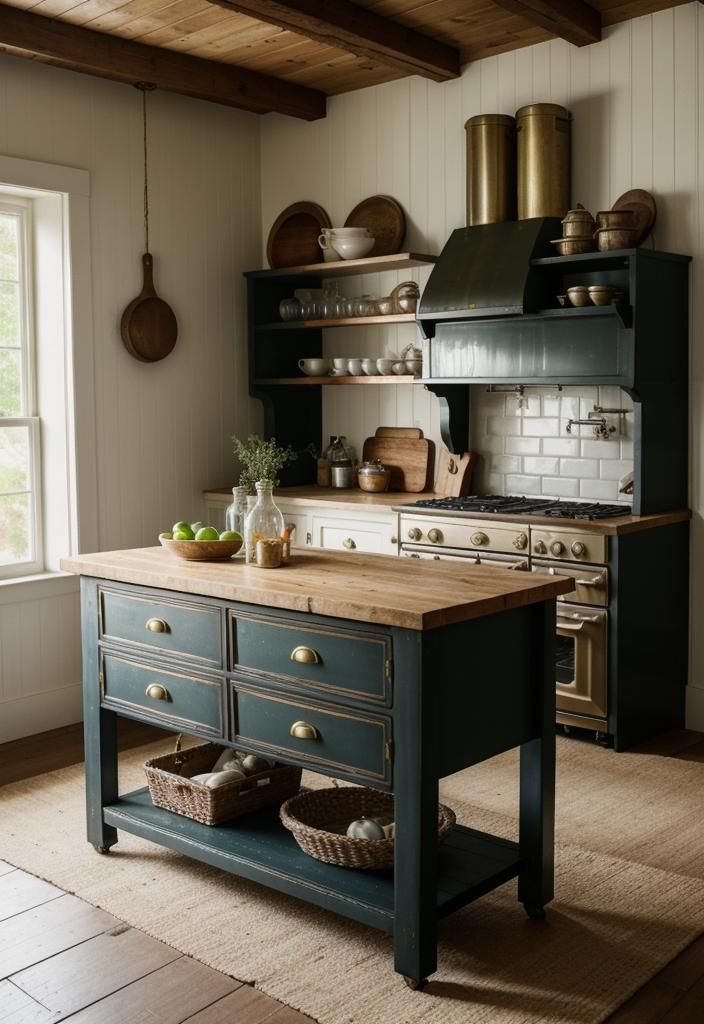 3. Vintage Farmhouse Island Design - photo 2