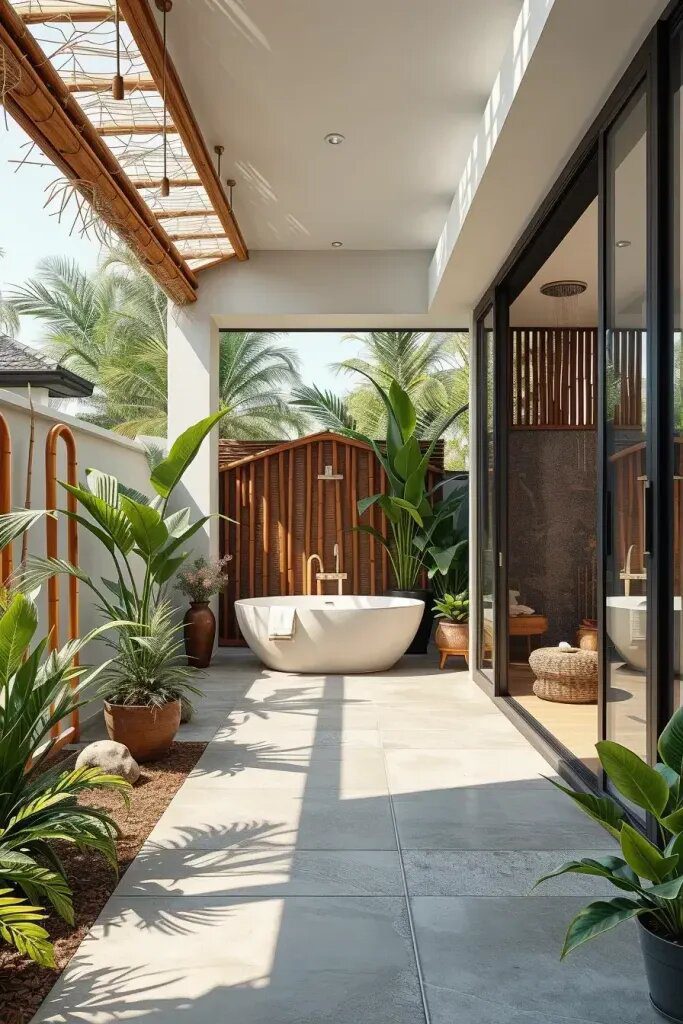 Integrating Nature: Stylish Bathroom Designs for Inside and Out - photo 2