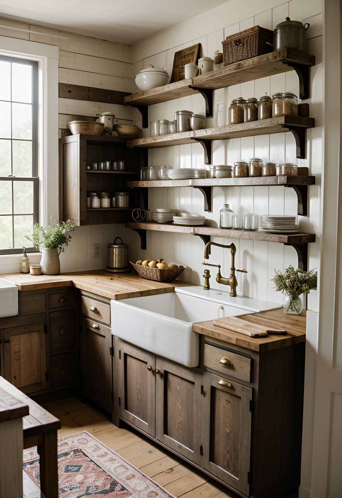 1. Vintage Farmhouse Kitchen Design Ideas