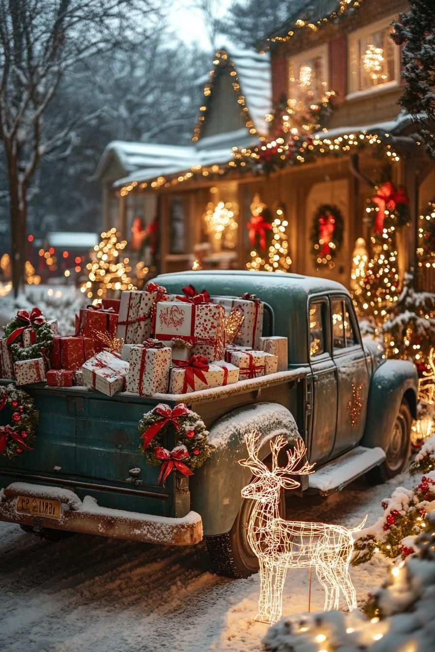 11. Vintage Truck Christmas Display Ideas - photo 2