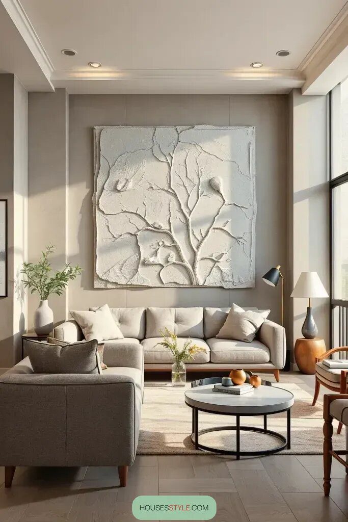 Achieving a Monolithic Look with Matte Plaster Reliefs