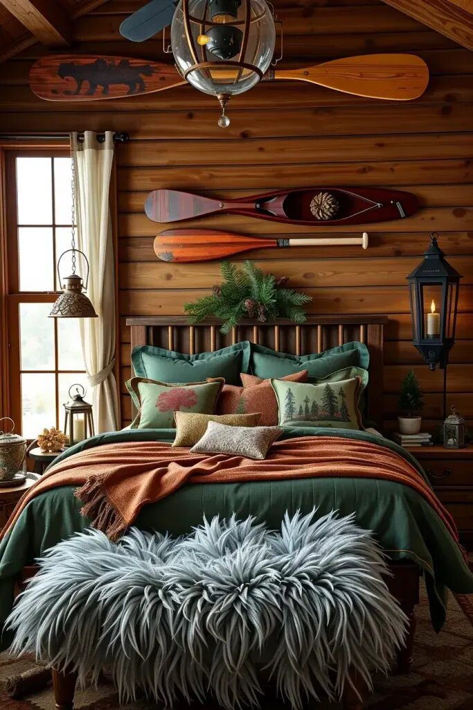 Lake Lodge Style With Canoe and Forest Accents