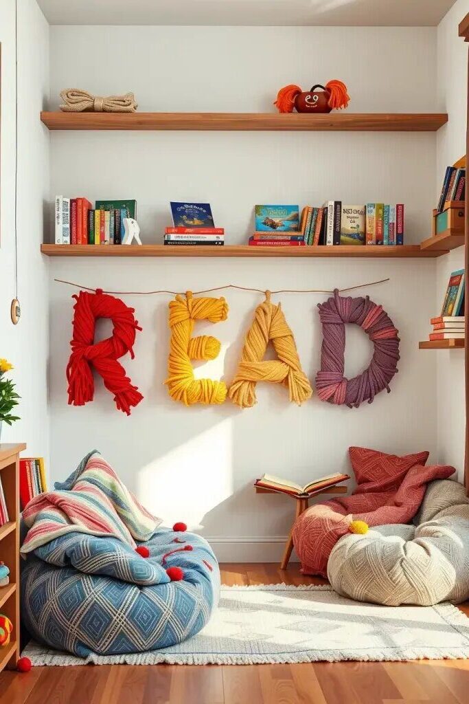 Yarn-Wrapped Letters for Wall Messages - photo 2