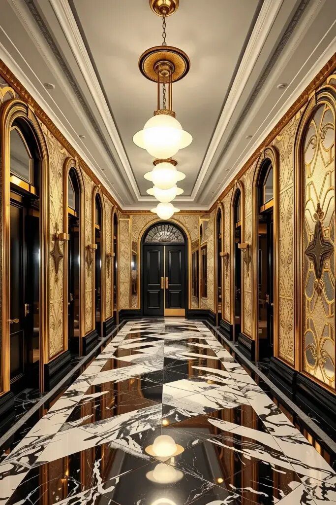 Hallways With an Art Deco Twist