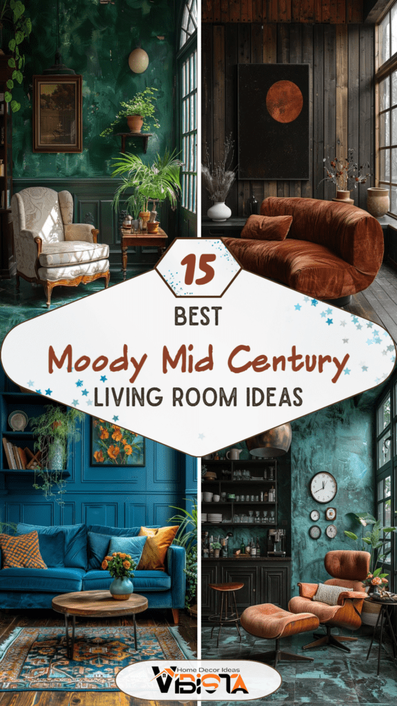 15 Best Moody Mid Century Modern Living Room Ideas