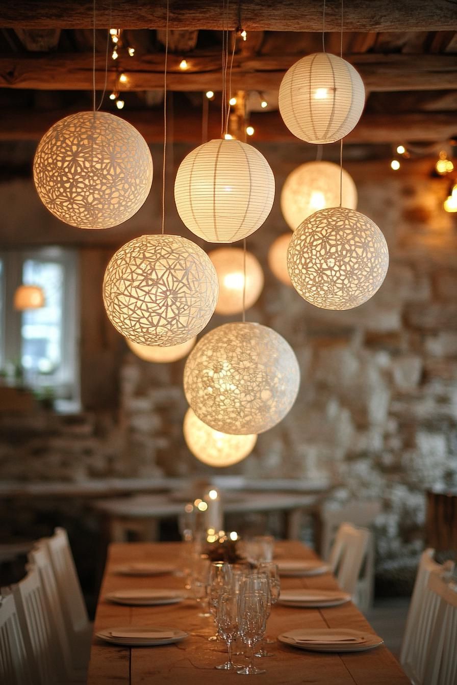 13. Detailed White Paper Lantern Designs