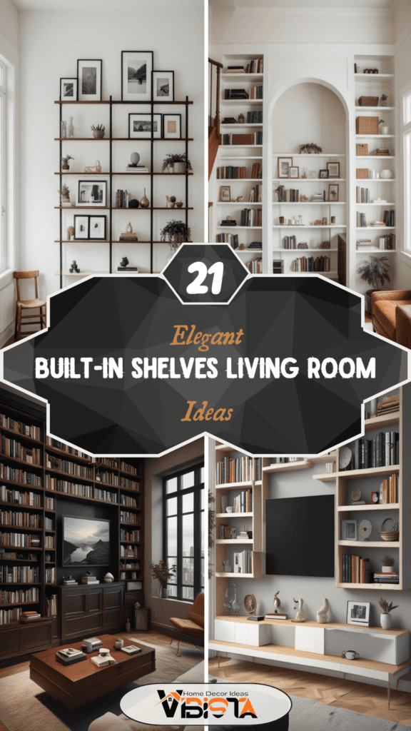 21 Elegant Built-In Shelves Ideas for the Living Room