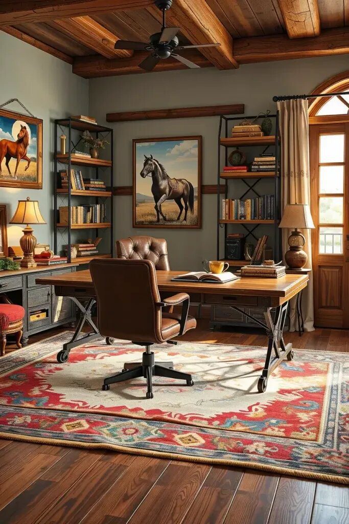 Western-Inspired Home Office Design Ideas