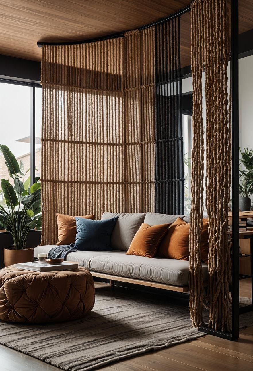 36. Rope Wall Divider for Boho Spaces - photo 2